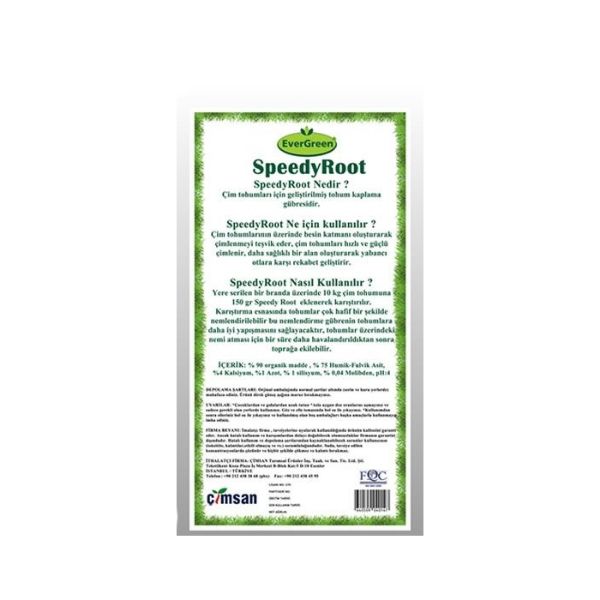 Speedy Root Çim ve Tohum Kaplama Gübresi (150 Gr) resmi